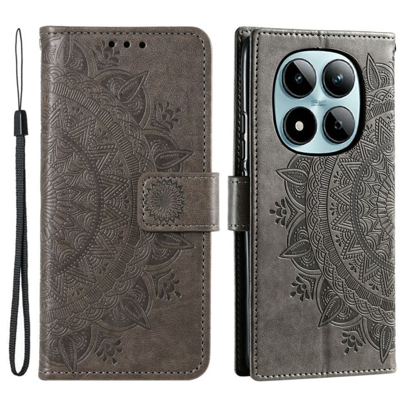 Lærdeksel Folio Deksel Xiaomi Redmi Note 15 Pro 5g Mobildeksel Solmandala