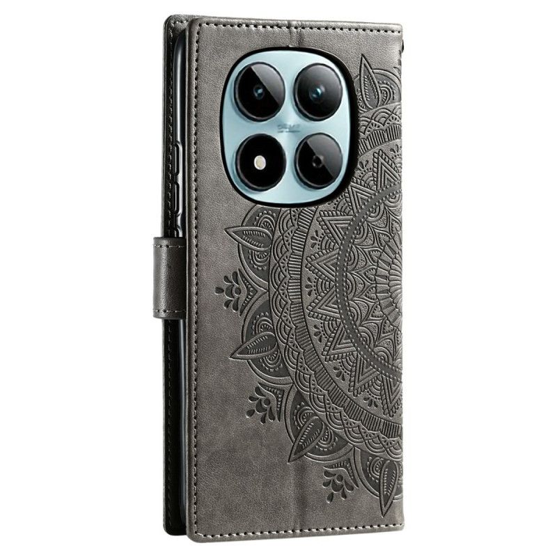 Lærdeksel Folio Deksel Xiaomi Redmi Note 15 Pro 5g Mobildeksel Solmandala