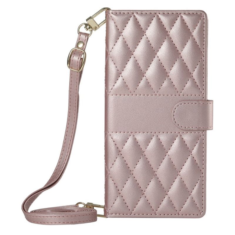 Lærdeksel Folio Deksel Xiaomi Redmi Note 15 Pro 5g Mobildeksel Vattert Med Stropper