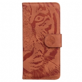Folio Deksel Til Honor Magic 5 Lite Tiger Fotavtrykk