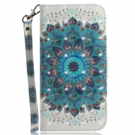 Folio Deksel Til Samsung Galaxy A14 / A14 5G Med Kjede Strappy Mandala