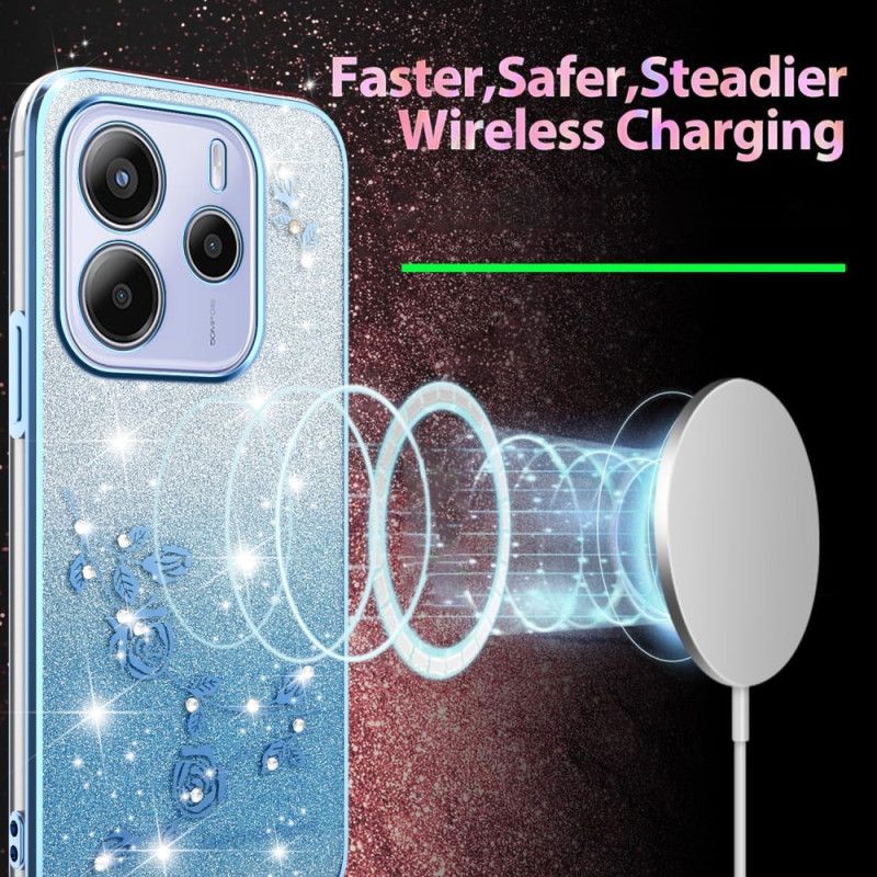 Deksel Til Xiaomi Redmi Note 14 4g Gradient Blomsterglitter