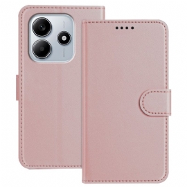 Folio Deksel Til Xiaomi Redmi Note 14 4g Stropp I Kunstskinn