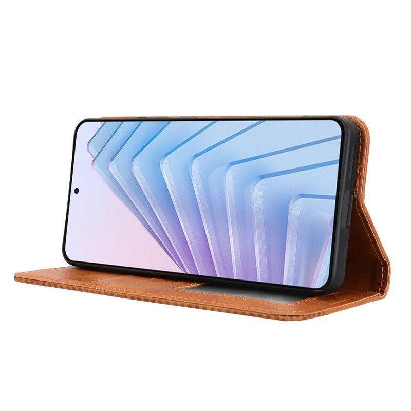 Folio Deksel Til Xiaomi Redmi Note 14 4g Vintage Kant