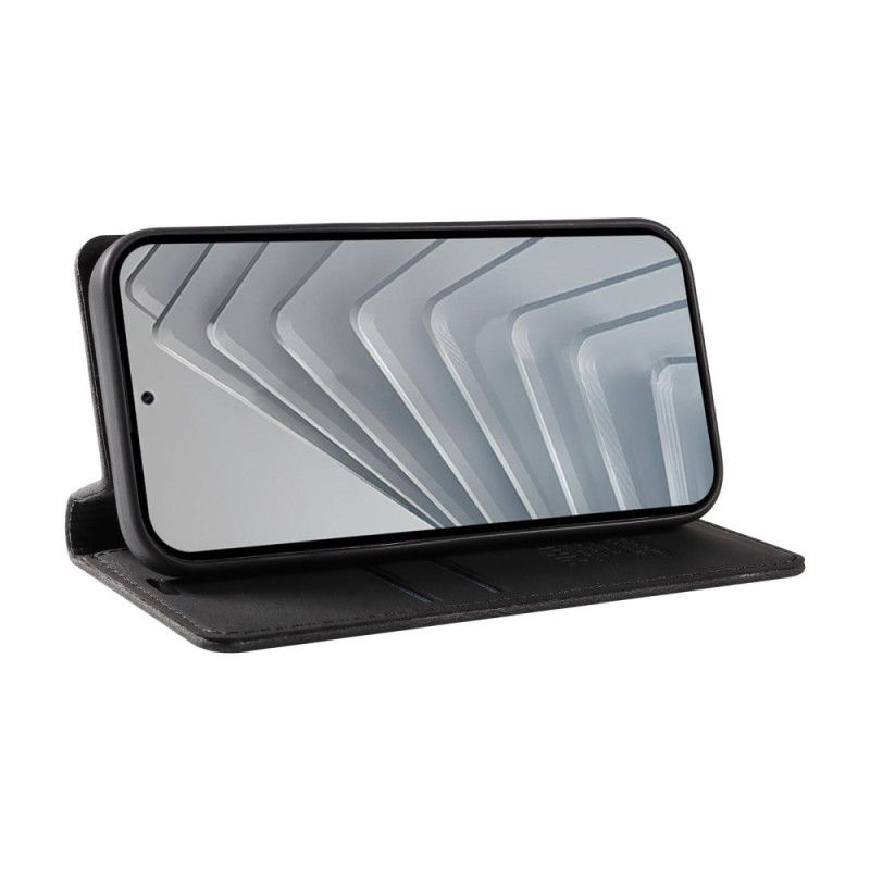 Folio Deksel Til Xiaomi Redmi Note 14 4g Ykatu Brun Semsket Skinneffekt