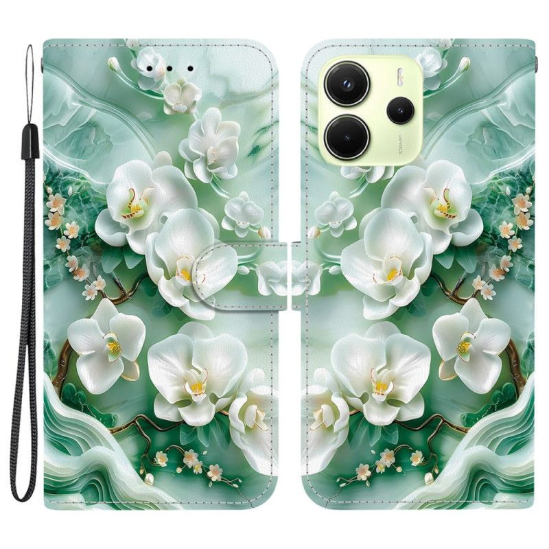 Folio Deksel Xiaomi Redmi Note 14 4g Jadeblomster