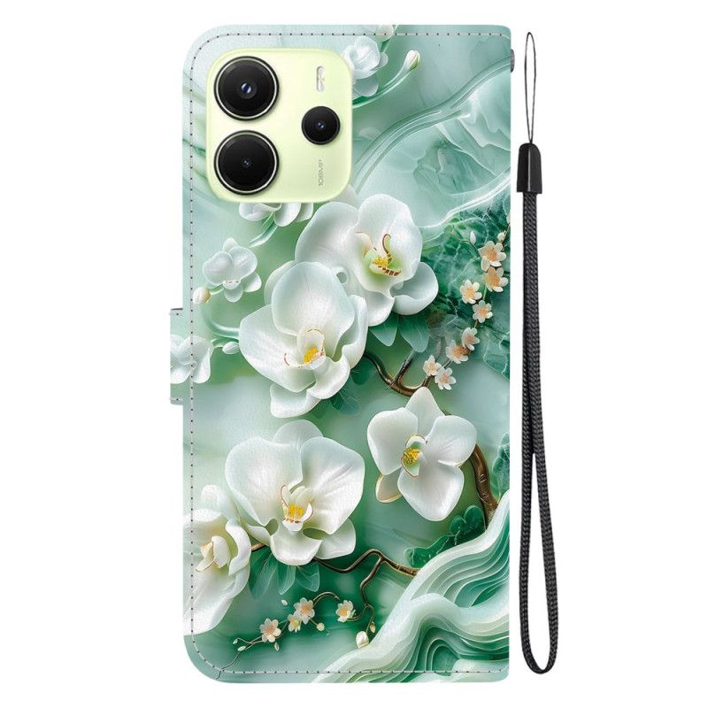 Folio Deksel Xiaomi Redmi Note 14 4g Jadeblomster