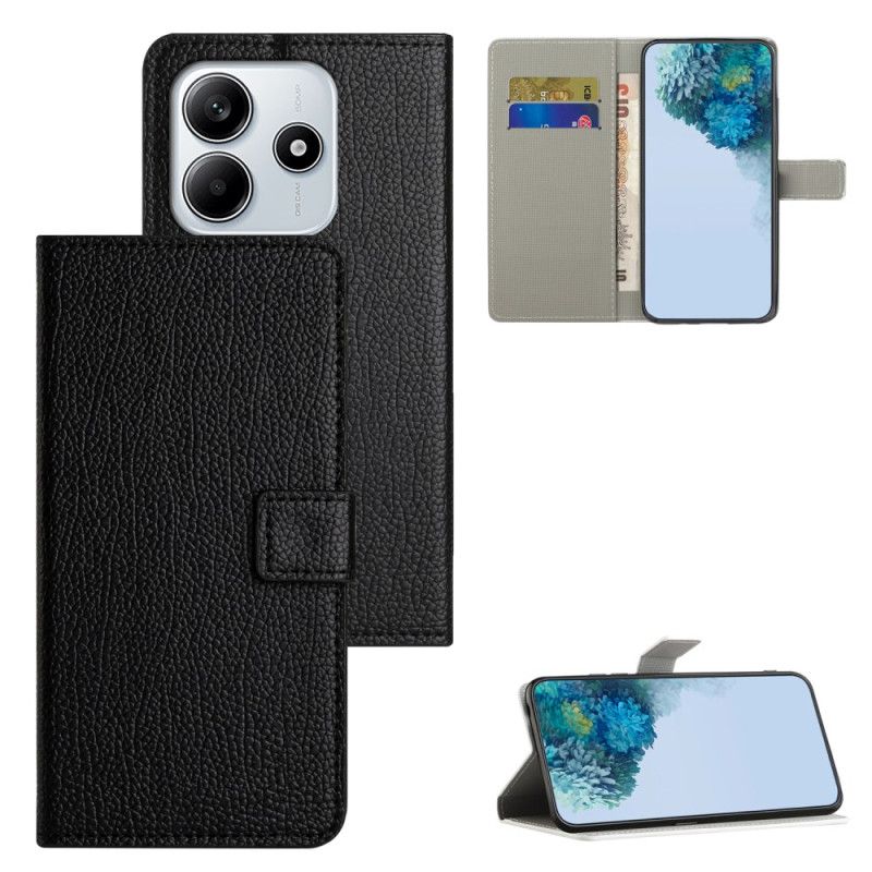 Folio Deksel Xiaomi Redmi Note 14 4g Litchitekstur Beskyttelse Deksel