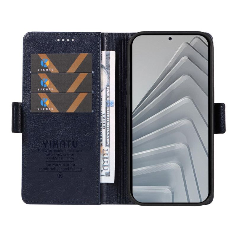 Folio Deksel Xiaomi Redmi Note 14 4g Litchitekstur Ykatu Beskyttelse Deksel