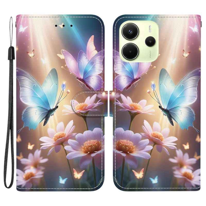 Folio Deksel Xiaomi Redmi Note 14 4g Sommerfugler I Lyset