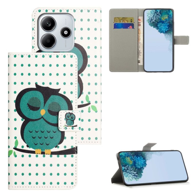 Folio Deksel Xiaomi Redmi Note 14 4g Sovende Ugle