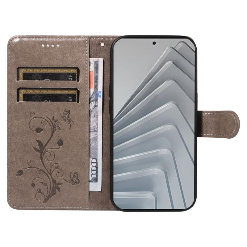 Lærdeksel Folio Deksel Xiaomi Redmi Note 14 4g Mobildeksel Blomstermønstre