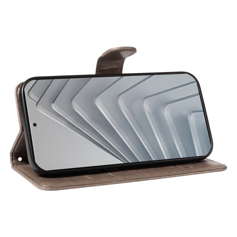 Lærdeksel Folio Deksel Xiaomi Redmi Note 14 4g Mobildeksel Blomstermønstre