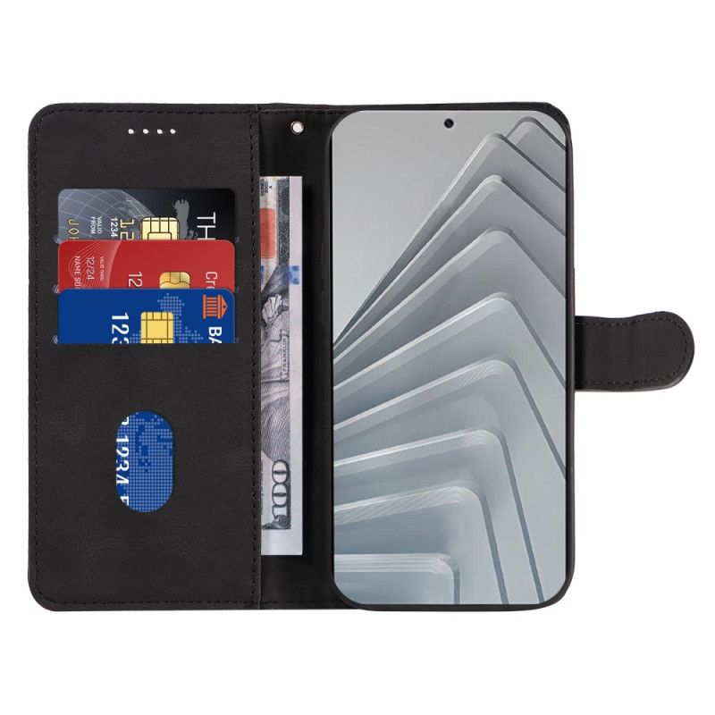 Lærdeksel Folio Deksel Xiaomi Redmi Note 14 4g Mobildeksel Bølgede Linjer