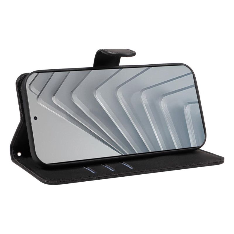 Lærdeksel Folio Deksel Xiaomi Redmi Note 14 4g Mobildeksel Bølgede Linjer