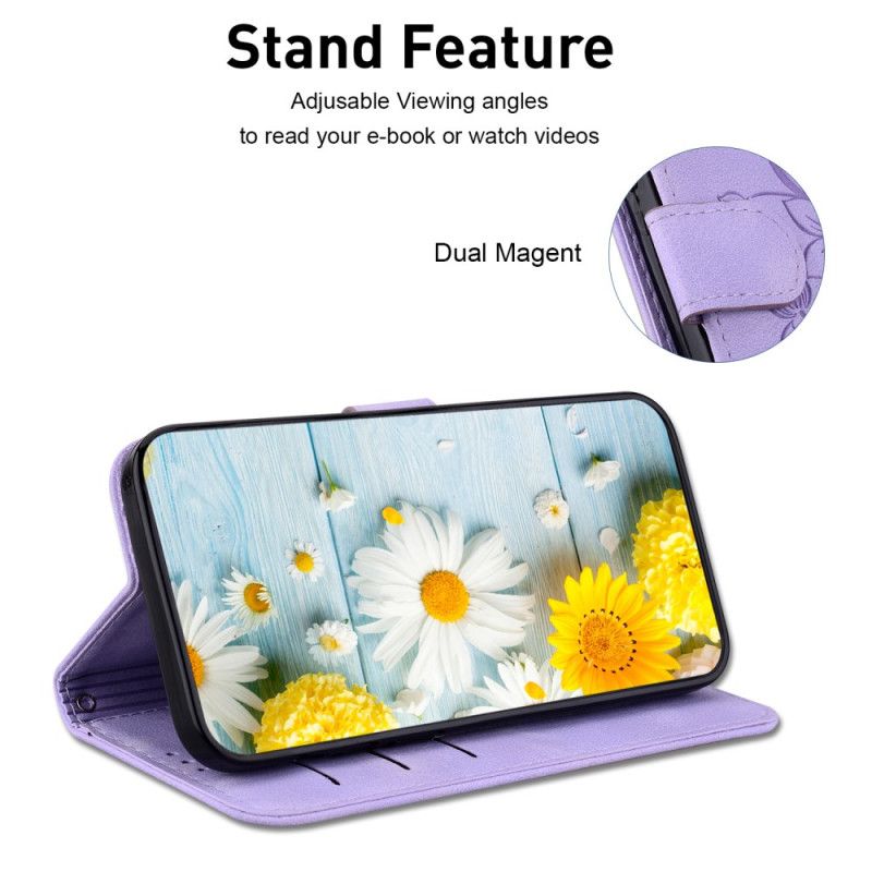 Lærdeksel Folio Deksel Xiaomi Redmi Note 14 4g Mobildeksel Fleur De Lys
