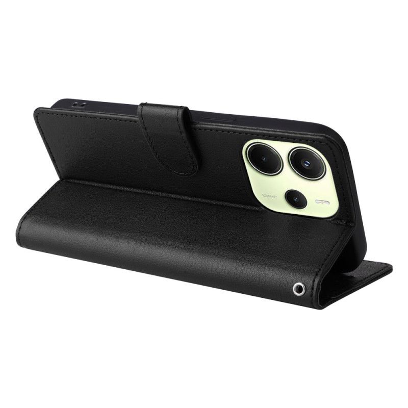 Lærdeksel Folio Deksel Xiaomi Redmi Note 14 4g Mobildeksel Imitert Skinn