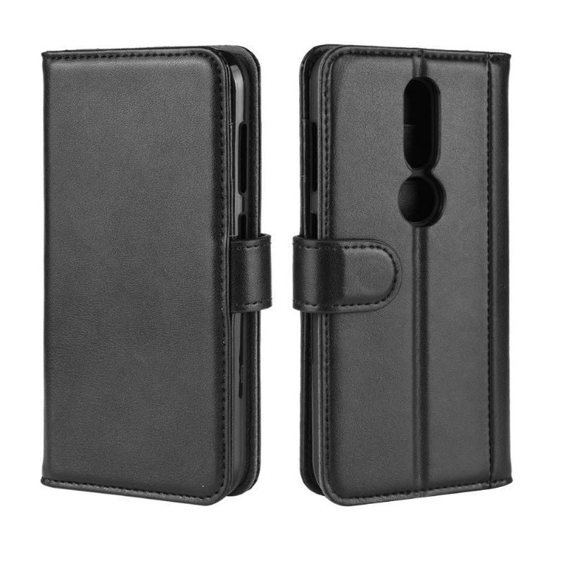 Etui Til Nokia 4.2 Lommebok Premium Skinn - Svart