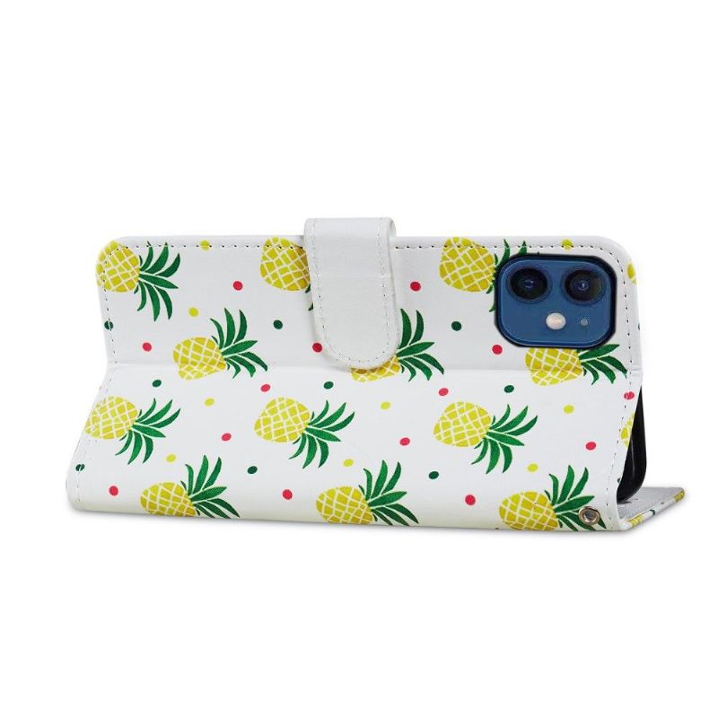 Folio Deksel Til iPhone 12 Mini Ananas