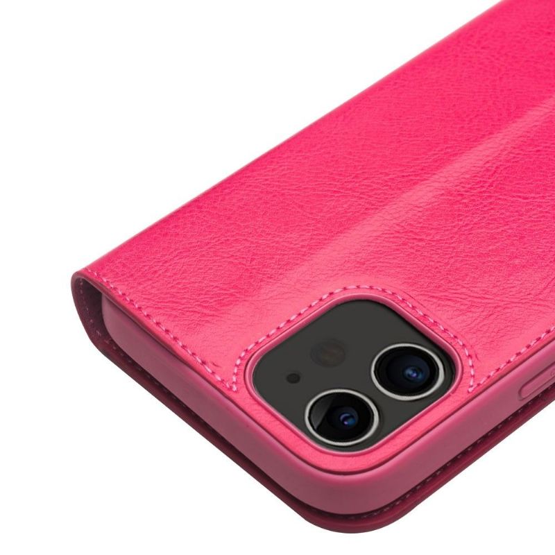 Folio Deksel Til iPhone 12 Mini Ekte Skinn