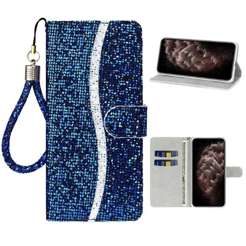 Folio Deksel Til iPhone 12 Mini Glitterkortholder