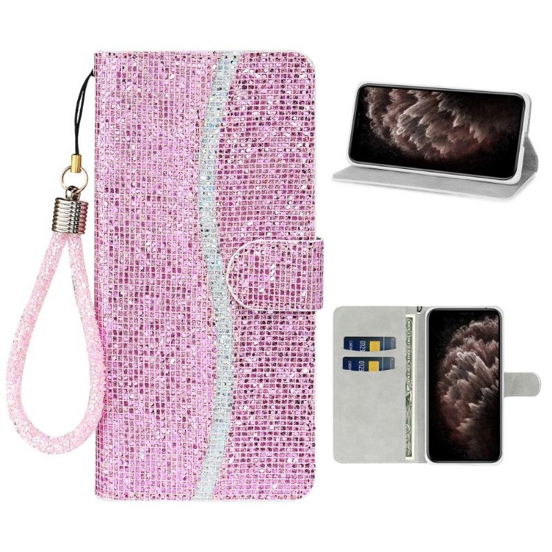 Folio Deksel Til iPhone 12 Mini Glitterkortholder