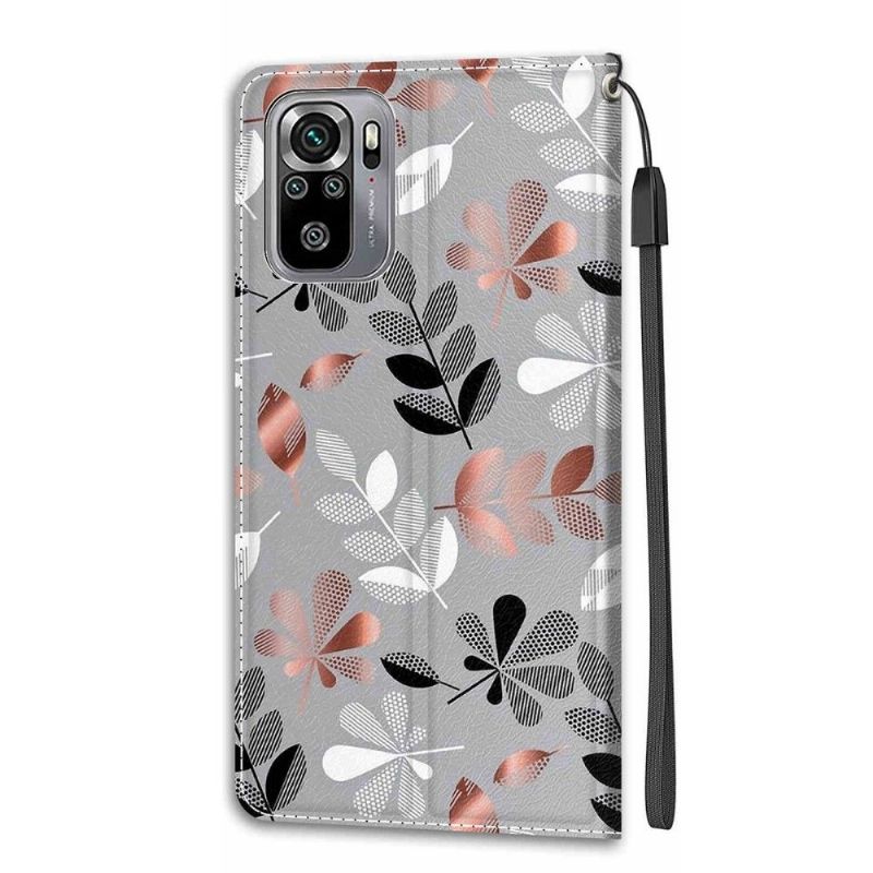 Lærdeksel Til Xiaomi Redmi Note 10 4G / Note 10S Wild Leaves Illustrasjon