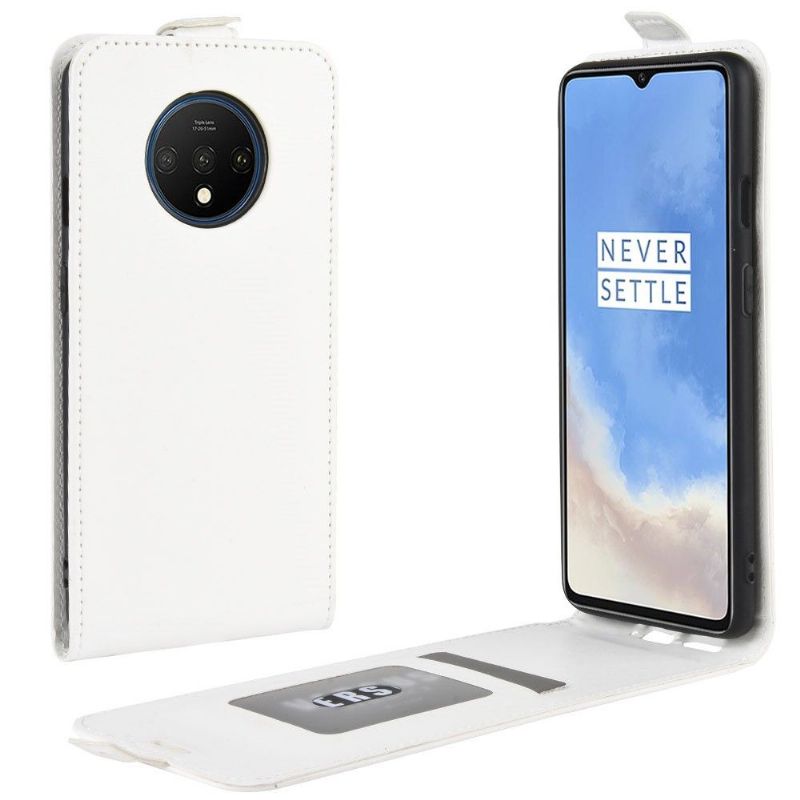Folio Deksel Til OnePlus 7T Lærdeksel Vertikal I Kunstskinn