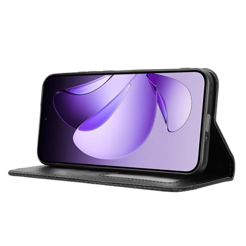 Folio Deksel Lær Oppo Reno 13 5g Vintage Frise