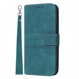 Folio Deksel Oppo Reno 13 5g Dobbel Frise Med Stropp Beskyttelse Deksel