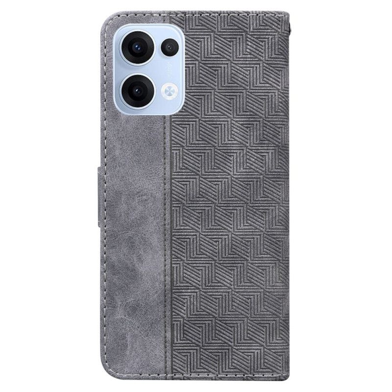 Folio Deksel Oppo Reno 13 5g Vevd Mønster