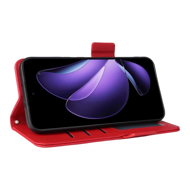 Lærdeksel Folio Deksel Oppo Reno 13 5g Rem I Litchi-imitert Skinn