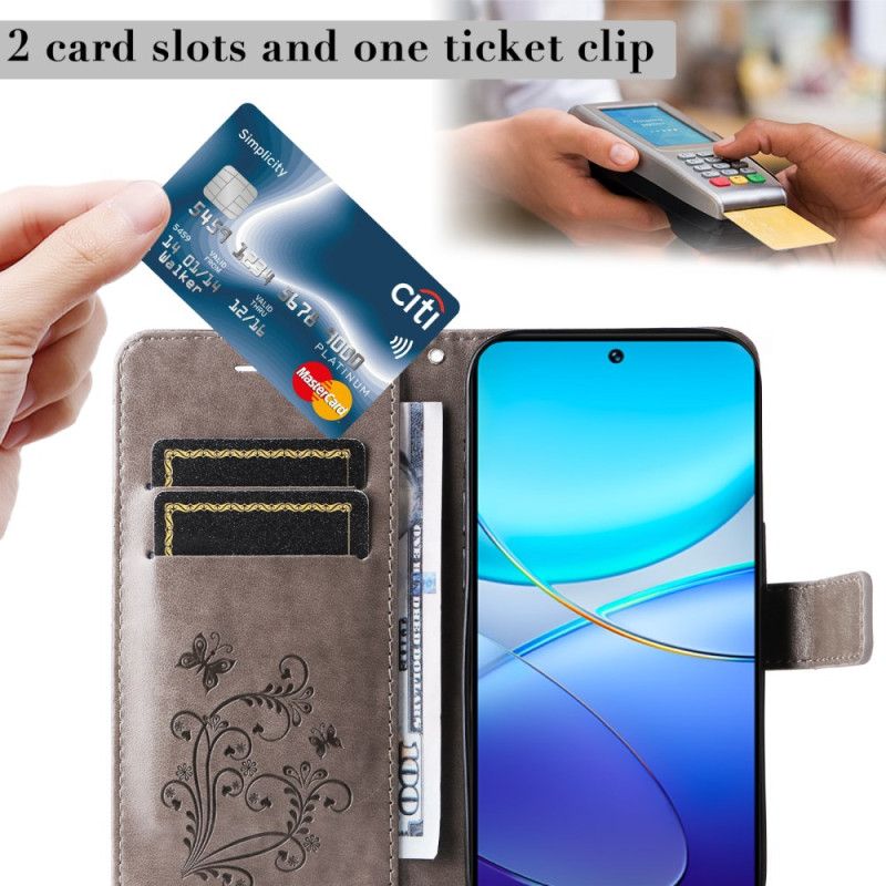 Folio Deksel Til Vivo V40 Se 5g Kjempesommerfugler