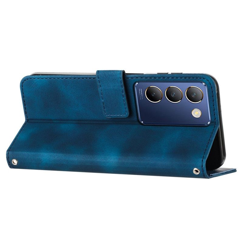 Folio Deksel Til Vivo V40 Se 5g Trekantede Stroppemønstre