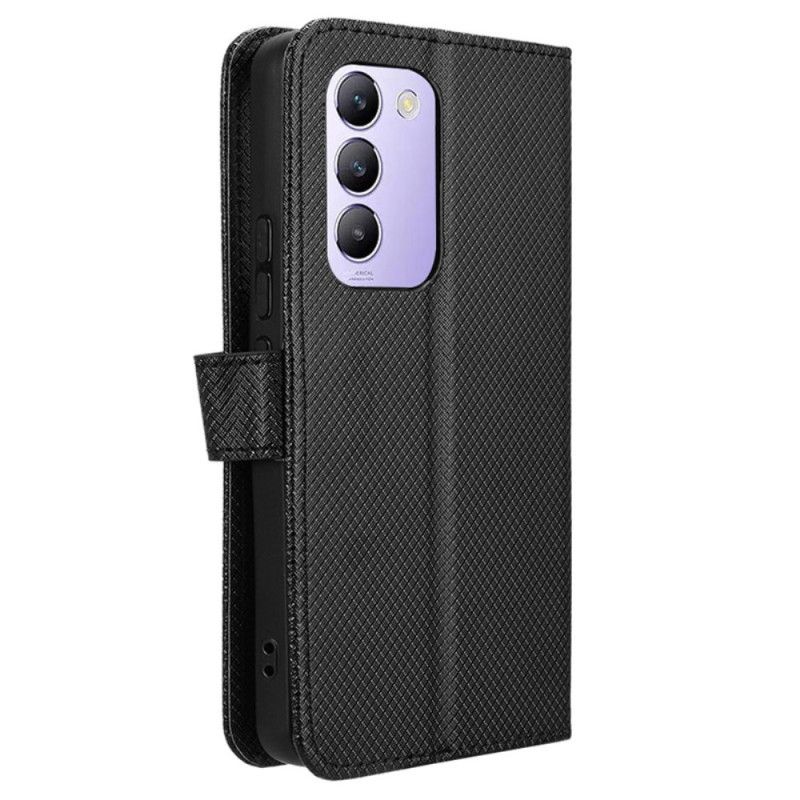 Lærdeksel Folio Deksel Vivo V40 Se 5g Mobildeksel Diamanttekstur