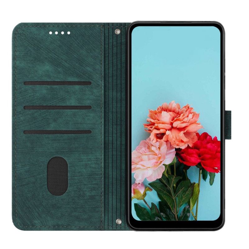 Lærdeksel Folio Deksel Vivo V40 Se 5g Mobildeksel Retro Design