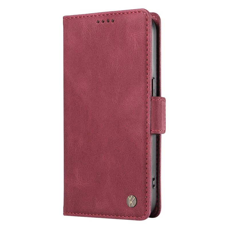 Lærdeksel Folio Deksel Vivo V40 Se 5g Mobildeksel Yikatu Semsket Skinn Effekt