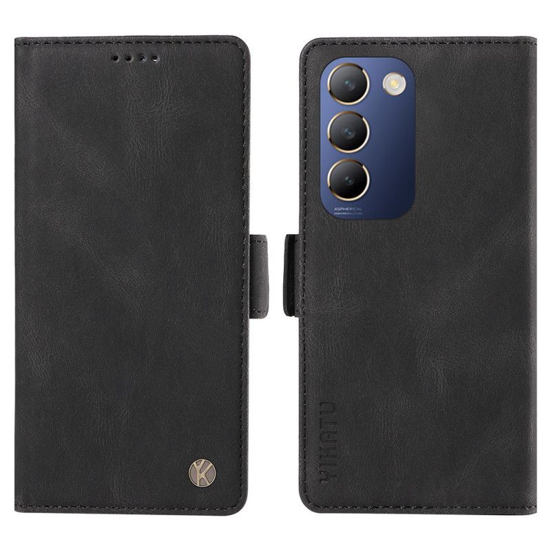 Lærdeksel Folio Deksel Vivo V40 Se 5g Mobildeksel Yikatu Semsket Skinn Effekt