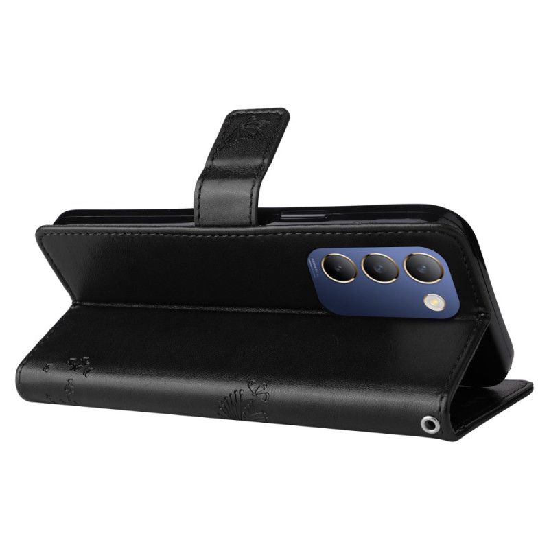 Lærdeksel Folio Deksel Vivo V40 Se 5g Tre Og Katt