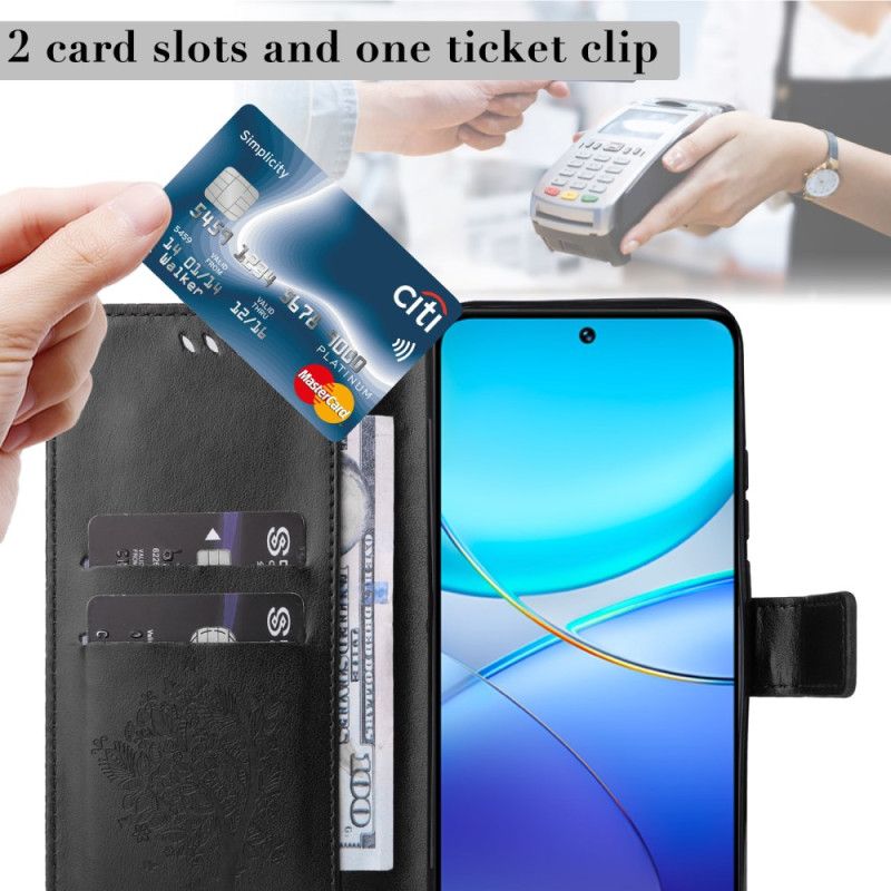 Lærdeksel Folio Deksel Vivo V40 Se 5g Tre Og Katt