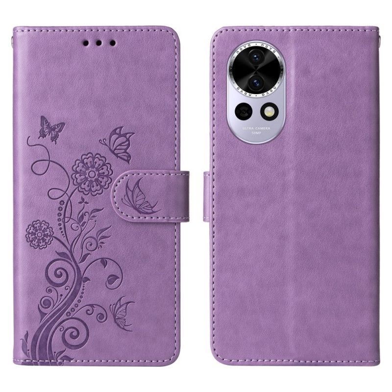 Folio Deksel Huawei Nova 13 Blomstermønster