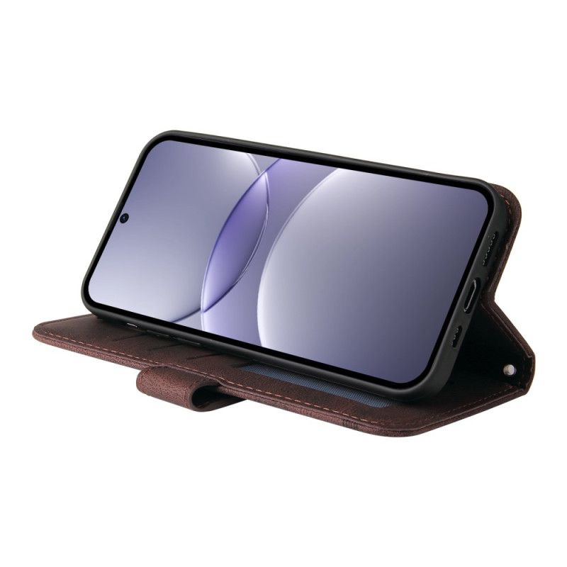 Lærdeksel Folio Deksel Huawei Nova 13 Mobildeksel Vintage Nagle Og Stropp