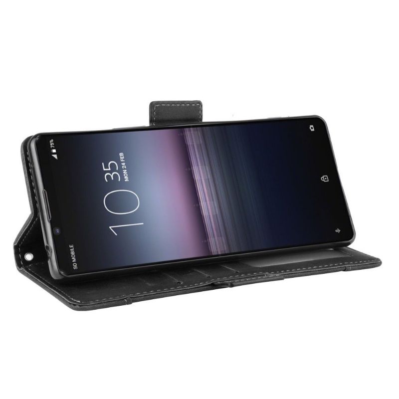 Lærdeksel Til Sony Xperia 5 II Premium Med Kortholder