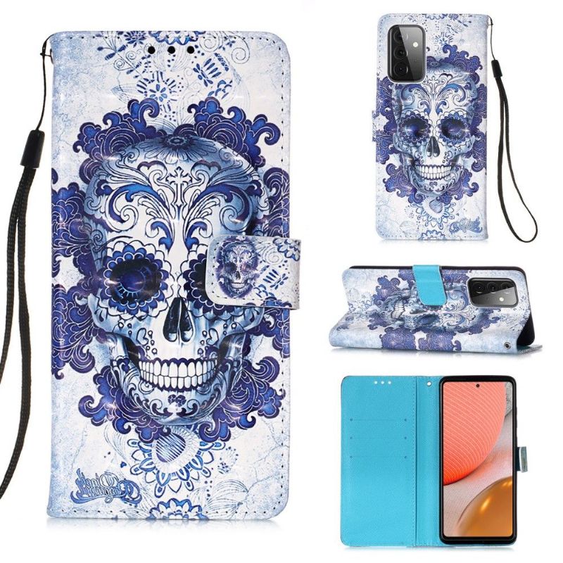 Folio Deksel Til Samsung Galaxy A72 4G / A72 5G Calavera-mønster