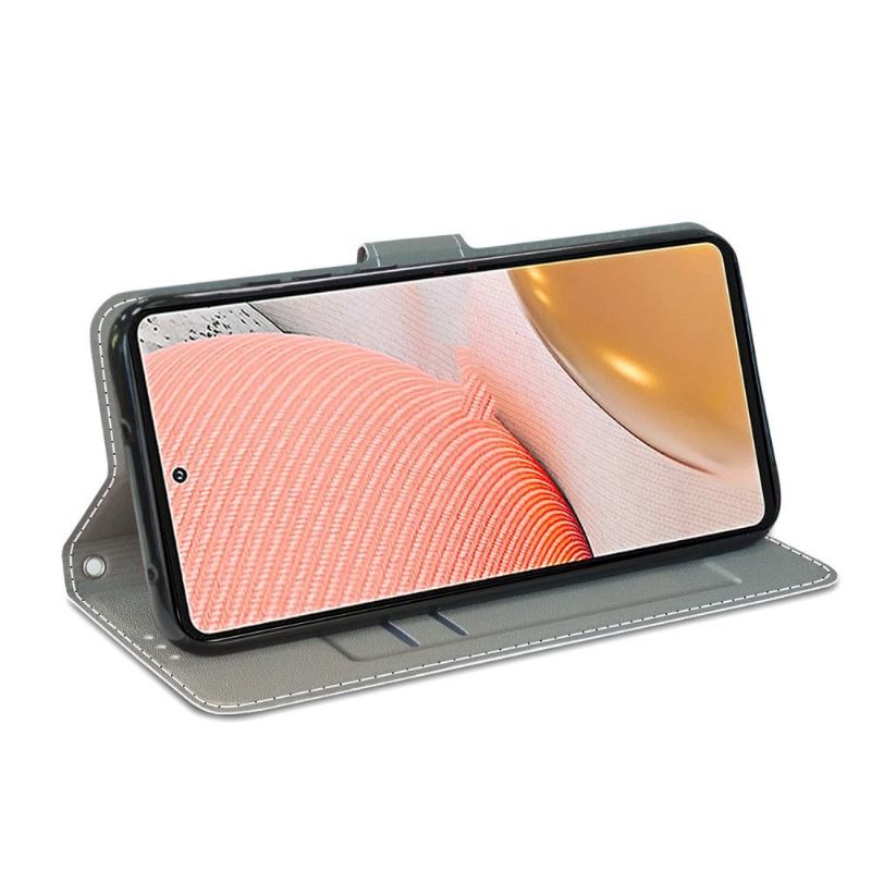 Lærdeksel Til Samsung Galaxy A72 4G / A72 5G Lilla Sommerfugl