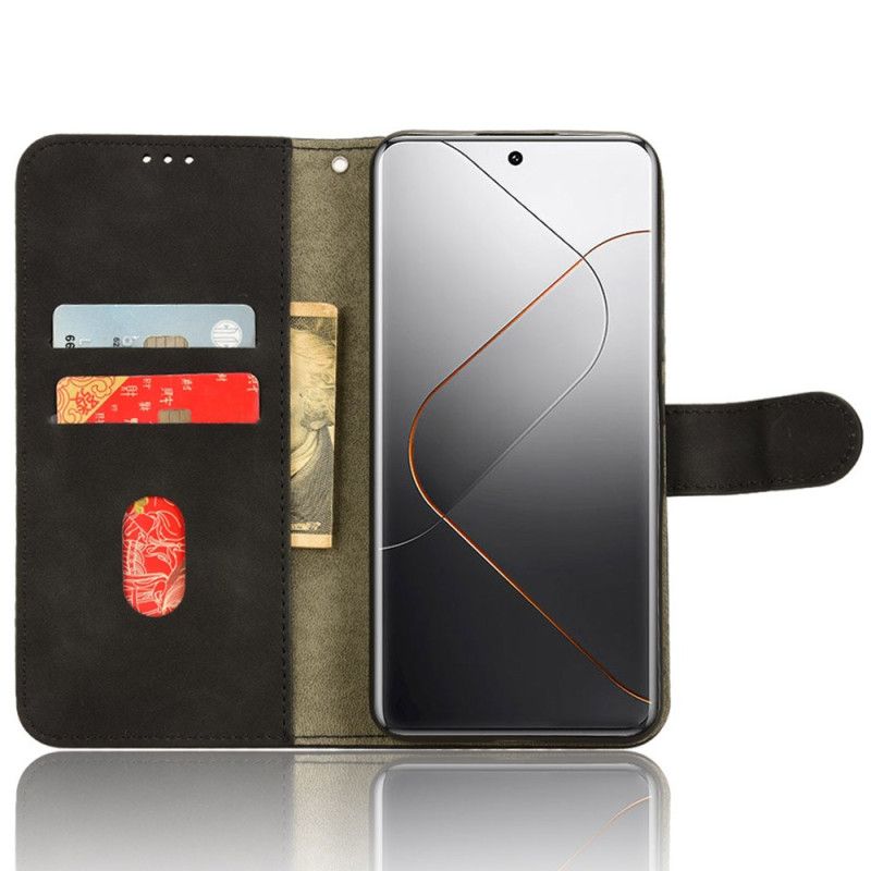 Folio Deksel Til Xiaomi 14 Pro Semsket Skinneffekt