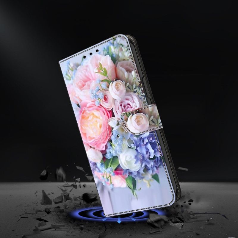 Folio Deksel Xiaomi 14 Pro Fargerike Blomster