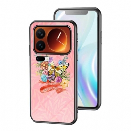 Deksel Xiaomi 17 Pro Max Mobildeksel Herdet Glass Sommerfuglmønster