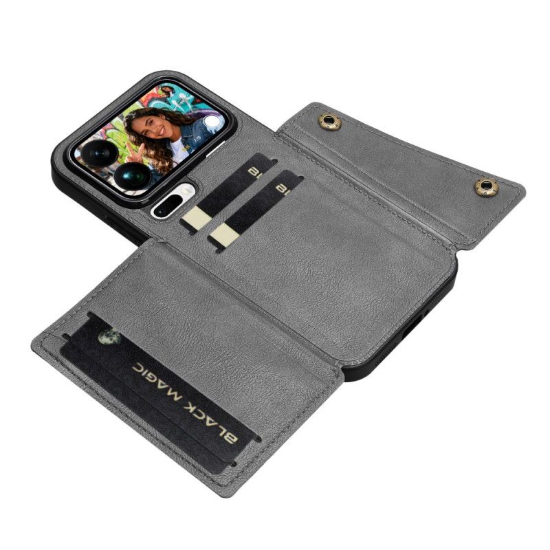 Deksel Xiaomi 17 Pro Max Mobildeksel Kortholder Med Læreffekt