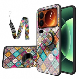 Deksel Xiaomi 17 Pro Max Patchwork-stativ Og Stropp